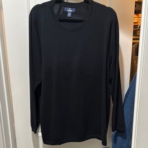 Lands' End Black Crew Neck Sweater